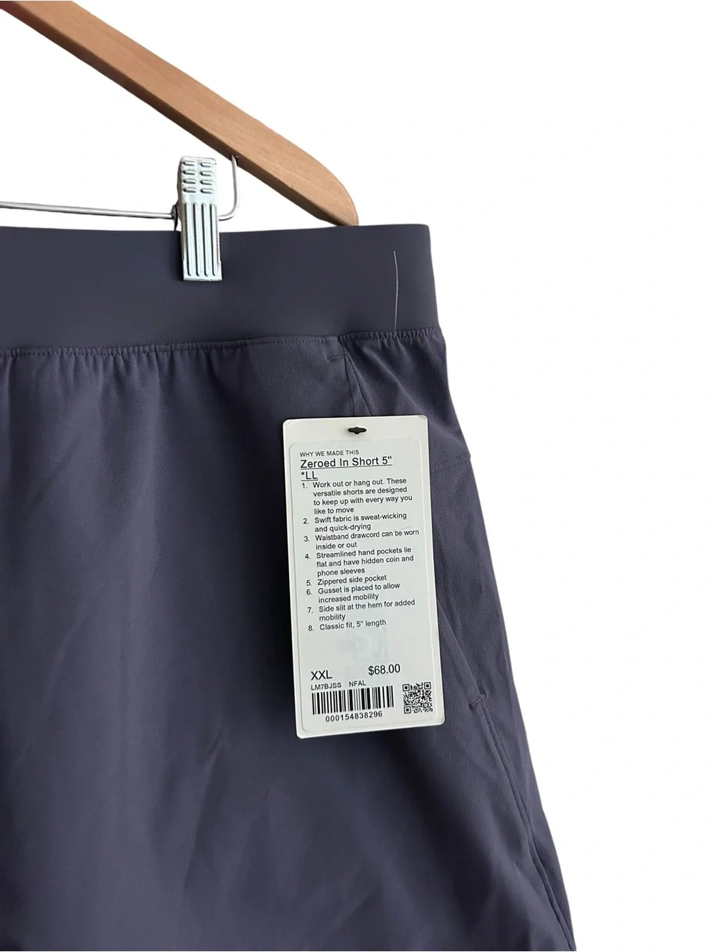 NWT Lululemon Zeroed In 5” Shorts Men’s XXL Drawstring Training Gym